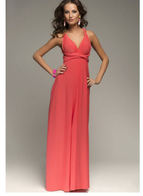 Robe Maxi Boho Convertible à Bandage pour Femmes