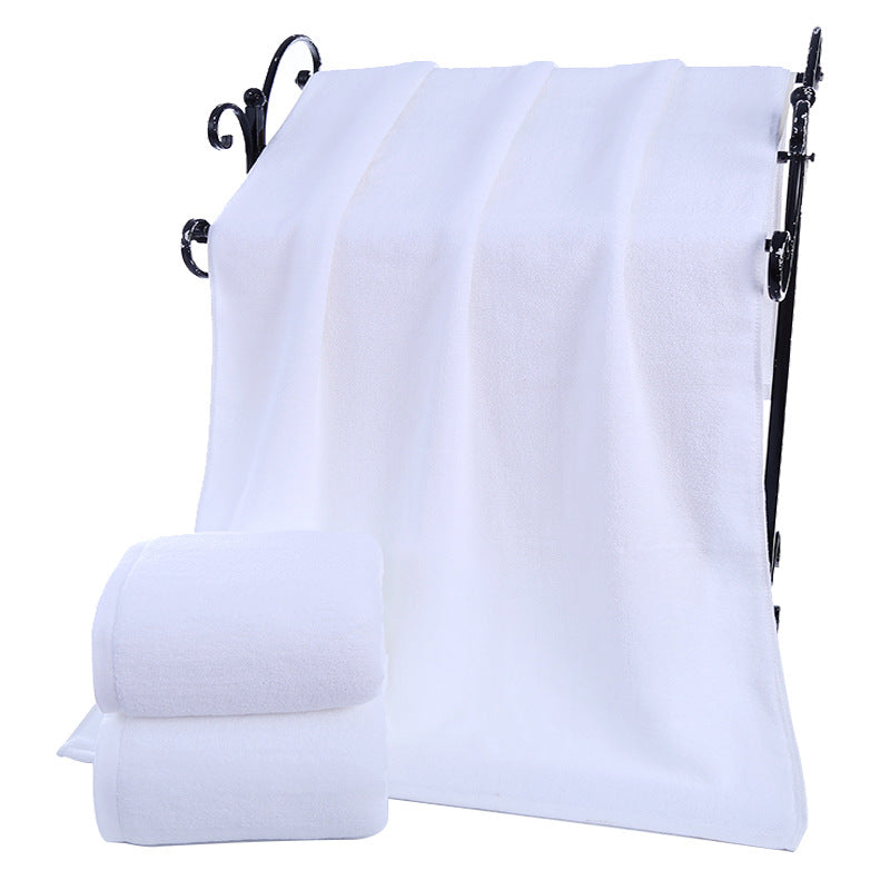Serviette de bain en coton pour adulte, épaisse et absorbant l'eau, blanche