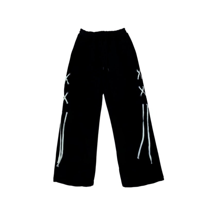 Black Spicy Girl Pants Loose And Slim Straight