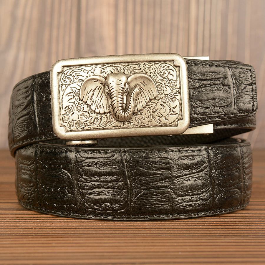 Men's Personality Automatic Top Leather Belt - Individual Expression