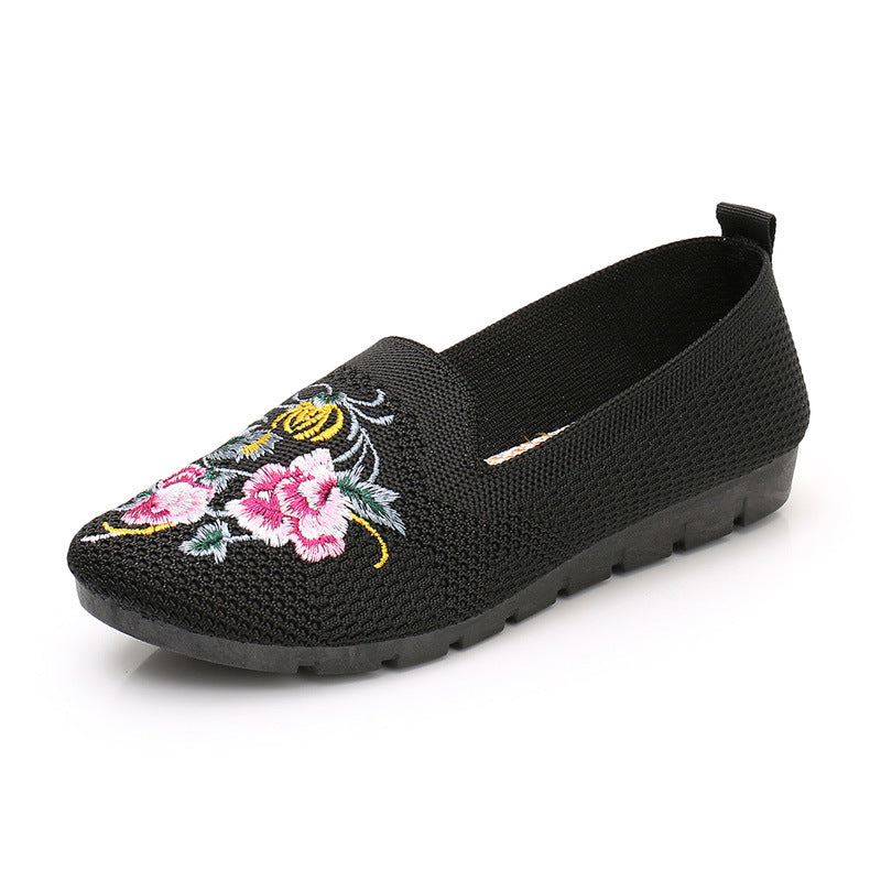 Embroidered Flying Woven Shoes - Breathable Mesh Footwear - Artisan Collection