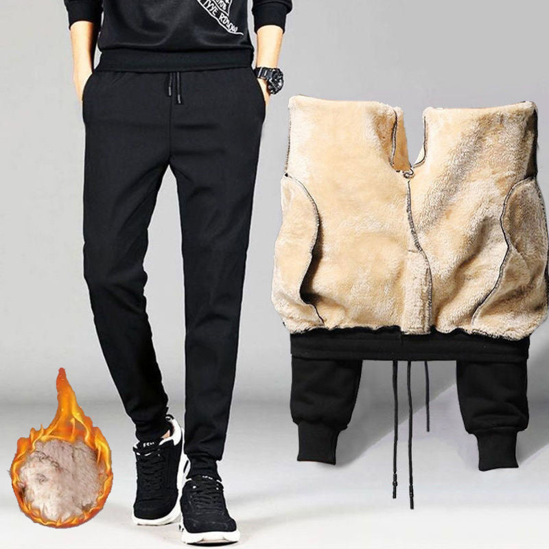 Höst Vinterbyxor Herr Dam Byxor Varm Fleece Dragsko Byxor M-5XL