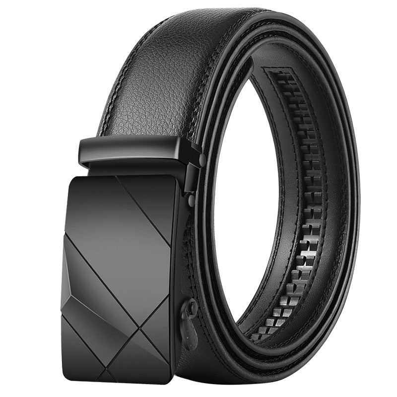 Men's Korean Style Leather Belt Automatic Buckle - Global Fashion
