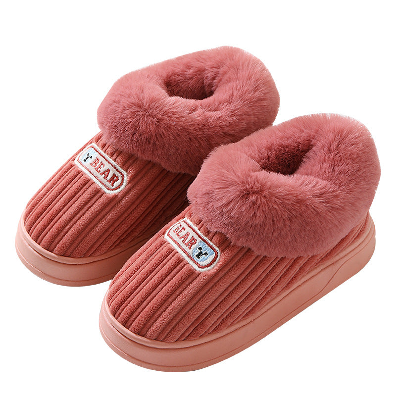 Unisex Winter Plush House Slippers - Indoor/Outdoor