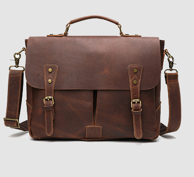 Sacoche porte-documents portable en cuir pour hommes
