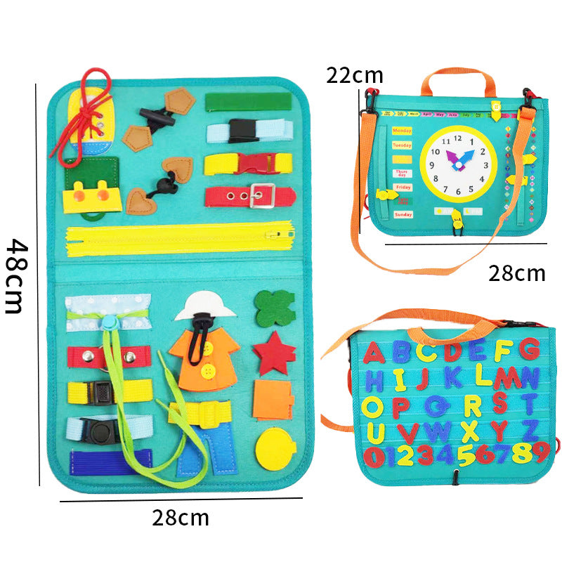 Nouveau livre occupé pour enfants, planche à habiller et boutonner, apprentissage des bébés, éducation précoce, jouet d'apprentissage sensoriel préscolaire