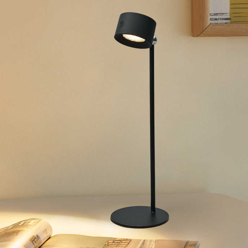 Magnetisk berörbar LED USB Uppladdningsbar Bordslampa 360 Rotera Sladdlös Fjärrkontroll Skrivbordslampor Hem Sovrum Vägg Nattlampa