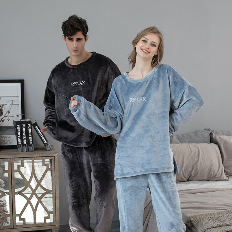 Ensembles de pyjamas en flanelle vêtements de maison d'hiver pour femmes hommes vêtements de nuit Couple