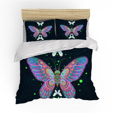Home Textile Butterfly Quilt Cover Pillowcase