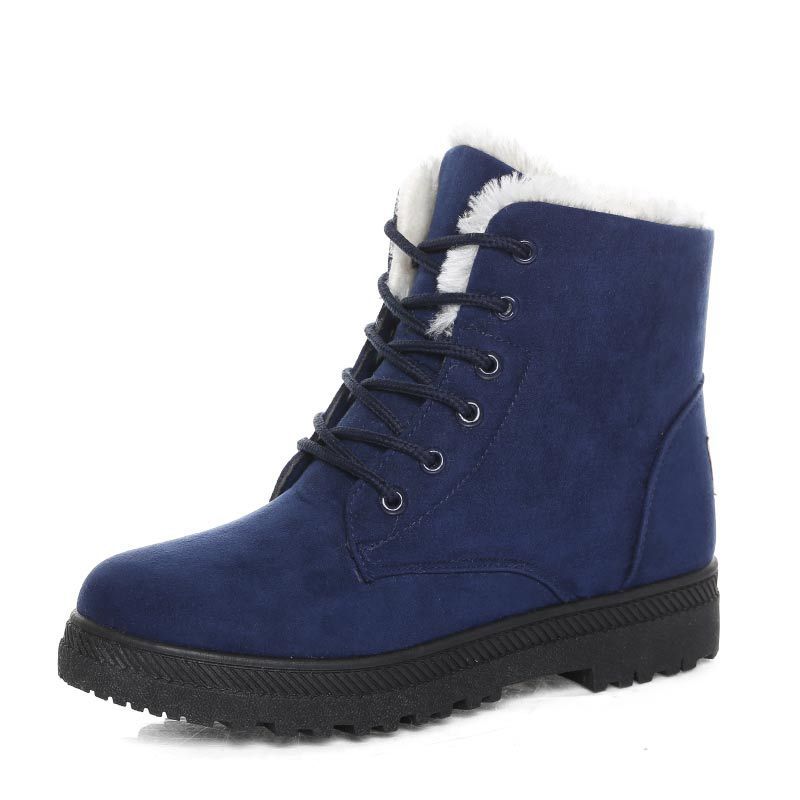 Women's Winter Snow Boots - Warm Plush Ankle Boots 1-3cm