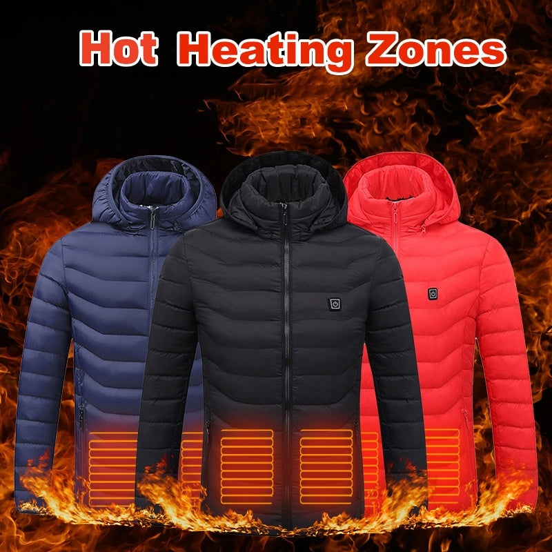 Nouveau Veste chauffante manteau USB veste électrique chauffage coton vêtements thermiques gilet chauffant