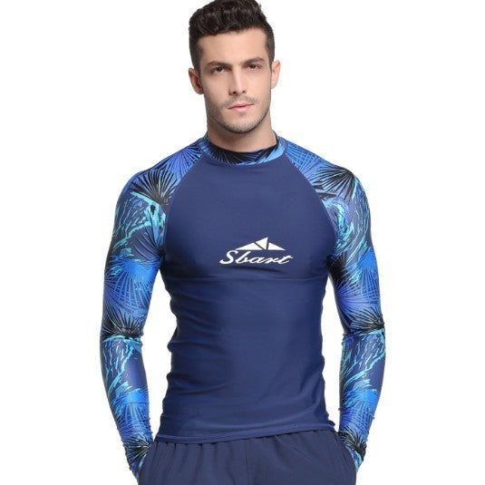 Maillot de bain à manches longues avec protection solaire pour hommes