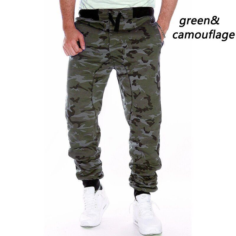 Kamouflagebyxor Herr Hip Hop Casual Byxor Lösa byxor Mode Urban Mid Waist Byxor