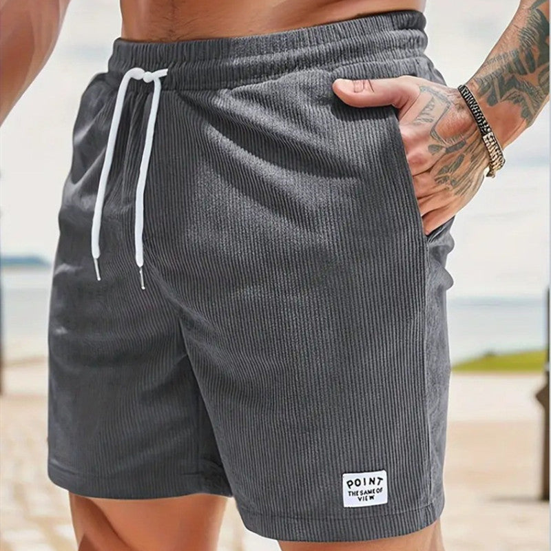 Shorts med snörning Sommarmanchester Sportkorta byxor Herrkläder
