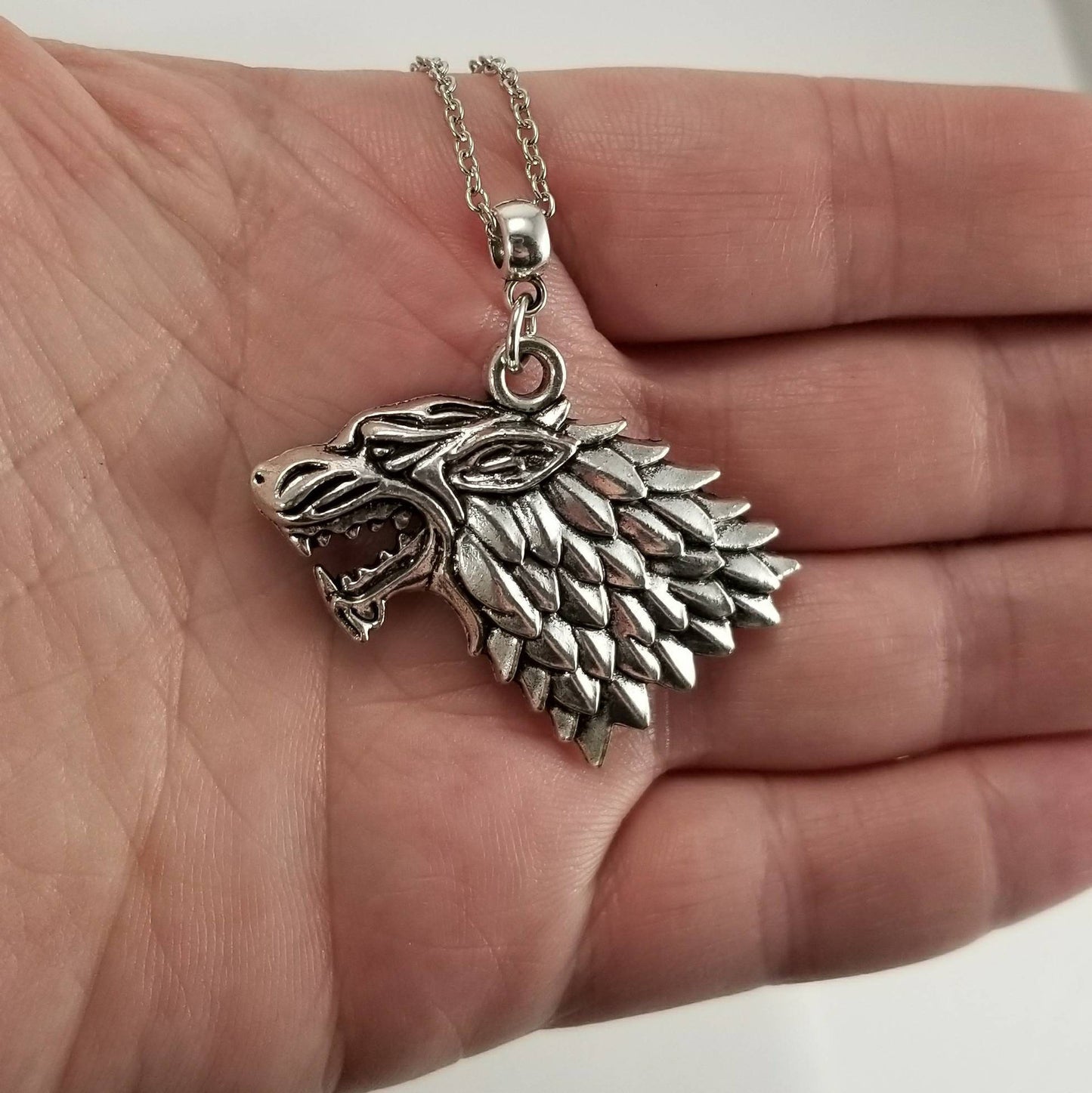 Wolf Head Necklace For Men Stylish Pendant