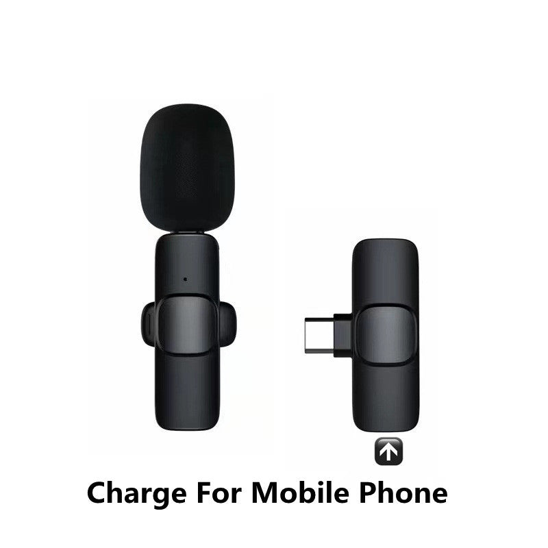 Trådlös Lavalier-mikrofon Bärbar Ljud Videoinspelning Minimikrofon för I-telefon Android Lång batteritid Livesändning Spel