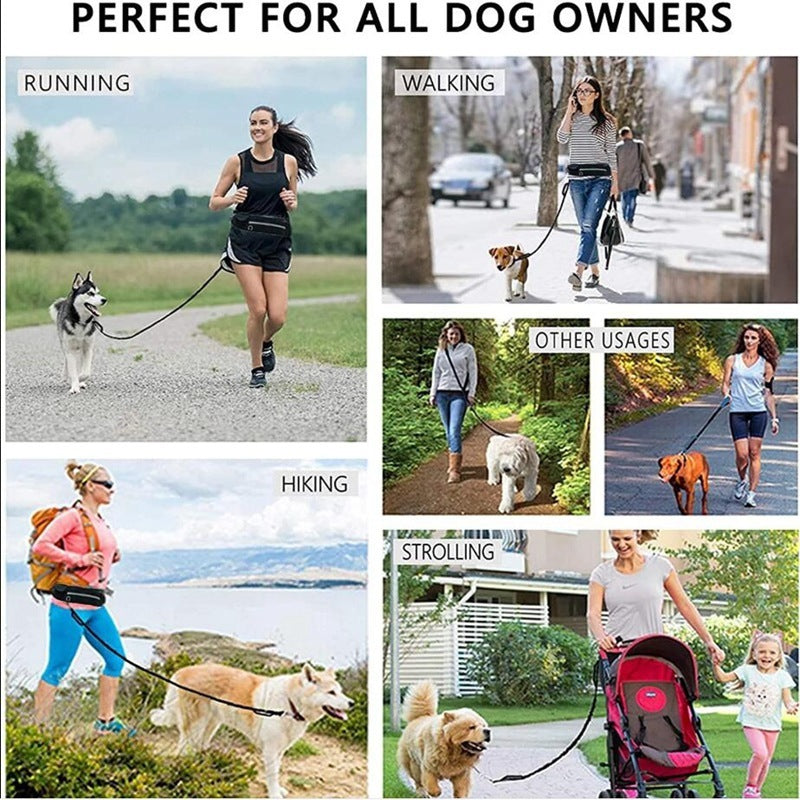Sport Traction Rope - High Elasticity Anti-Collision Outdoor Running Waist Dog Leash