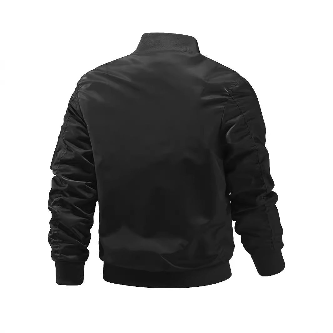 Herrjacka Ny Vår Höst Herr Basebolljackor Pilot Herr Ytterkläder Kappa Dragkedja Herruniform