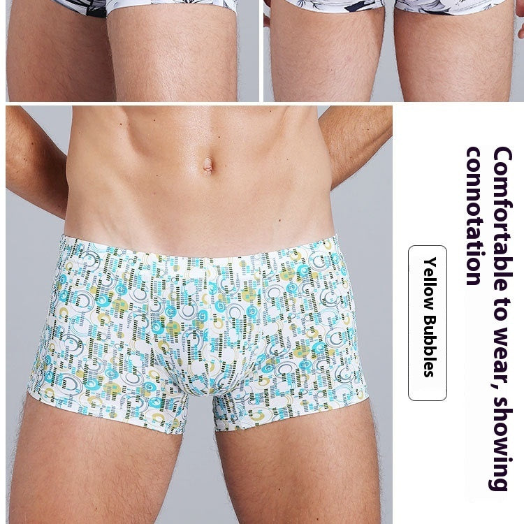 Issilkesmönstrade boxershorts med tryck