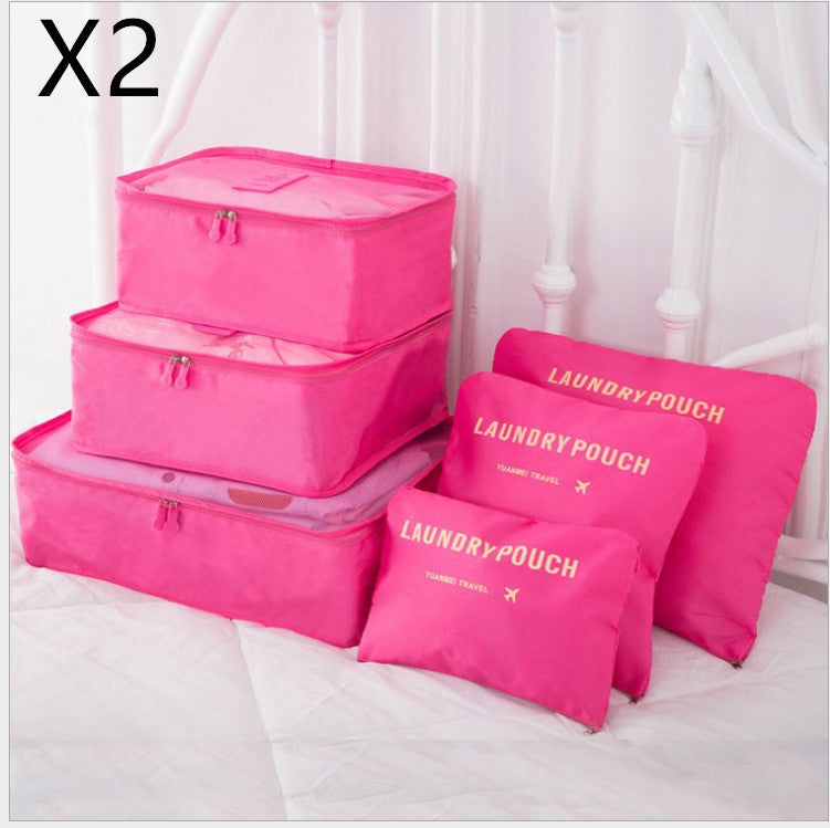 6 ST Reseförvaringsväska Set för Clothes Tidy Organizer