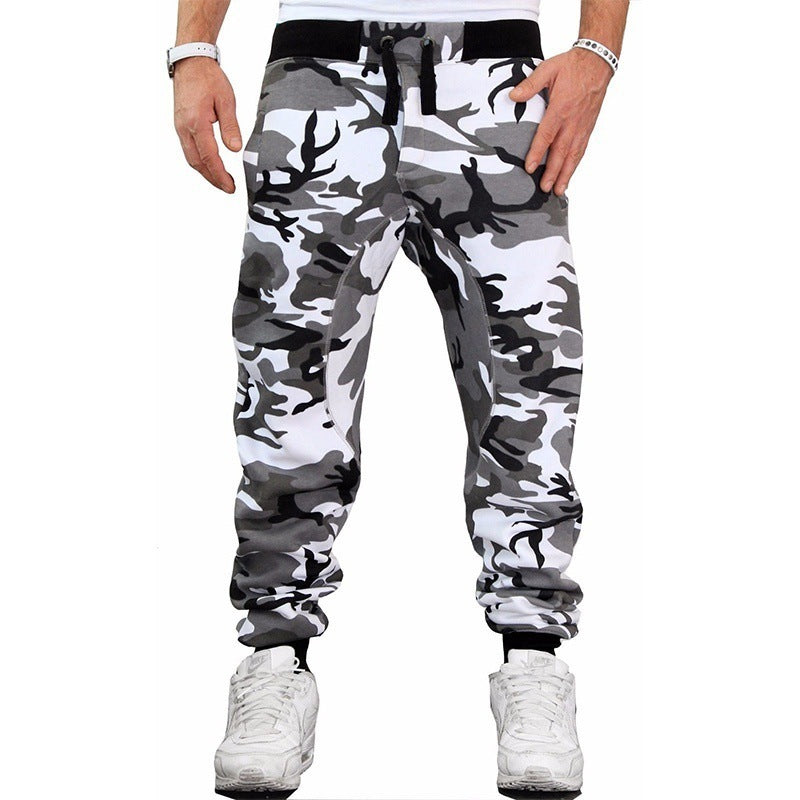 Kamouflagebyxor Herr Hip Hop Casual Byxor Lösa byxor Mode Urban Mid Waist Byxor