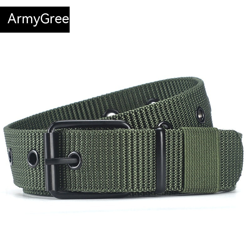 Lengthened Porous Pin Buckle Canvas Belt Universal - Inclusive Comfort