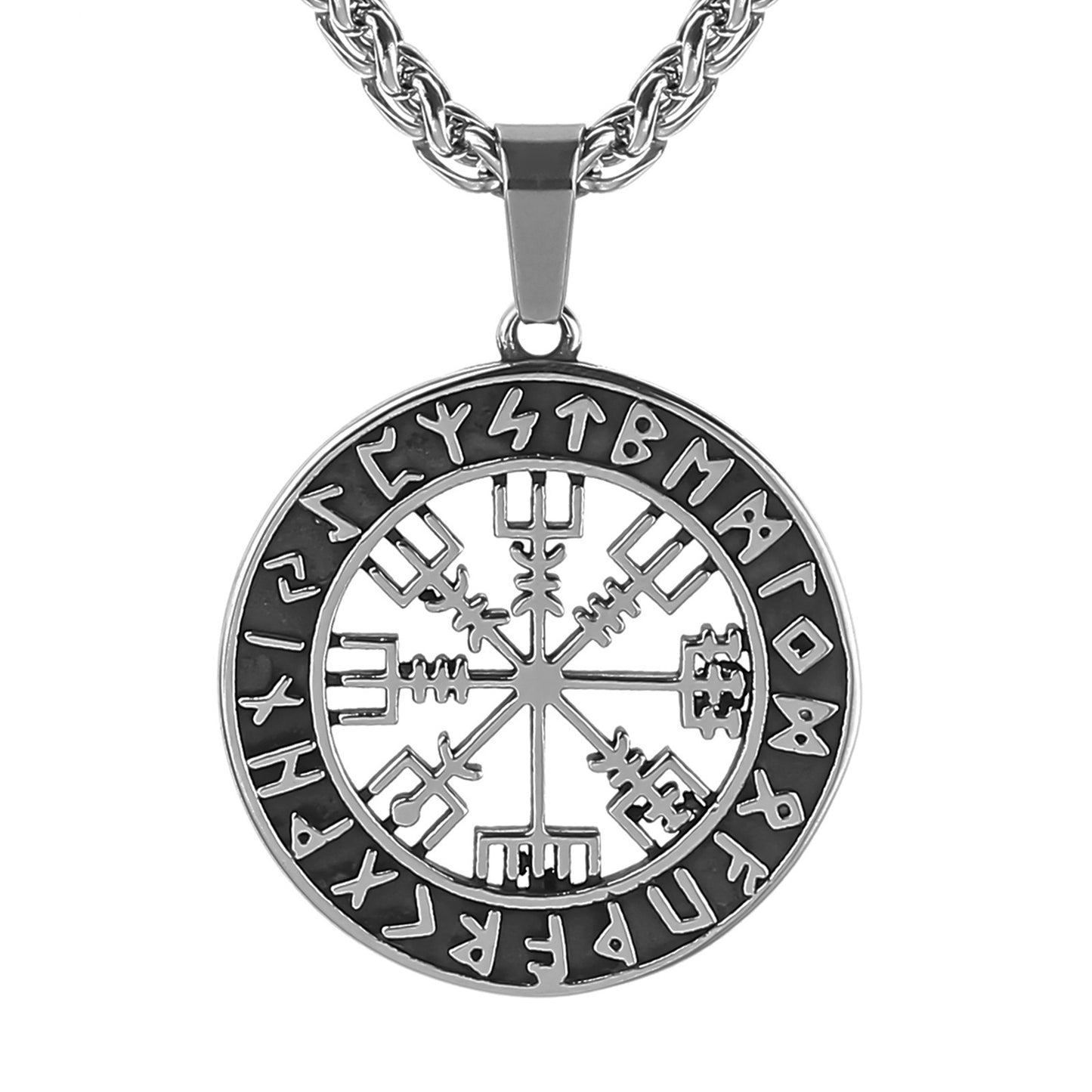 Lun Rune hänge halsband män