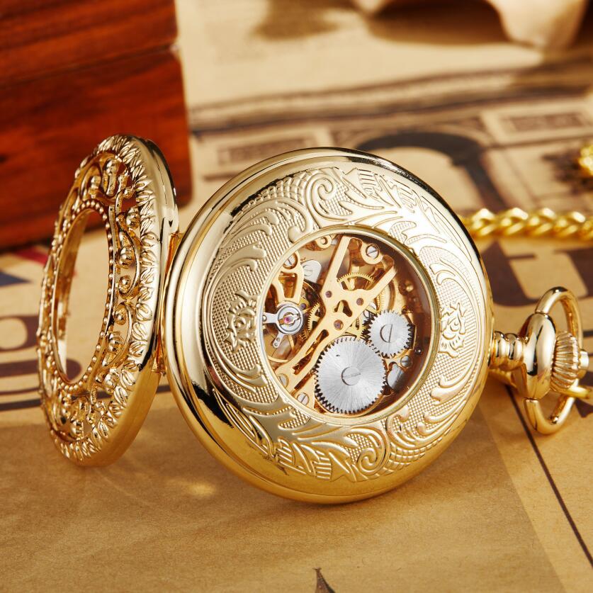 Hollow Carved Flip Semi-Automatic Mechanical Pocket Watch - Exquisite Intricate Elegant Sophisticated Accurate Durable