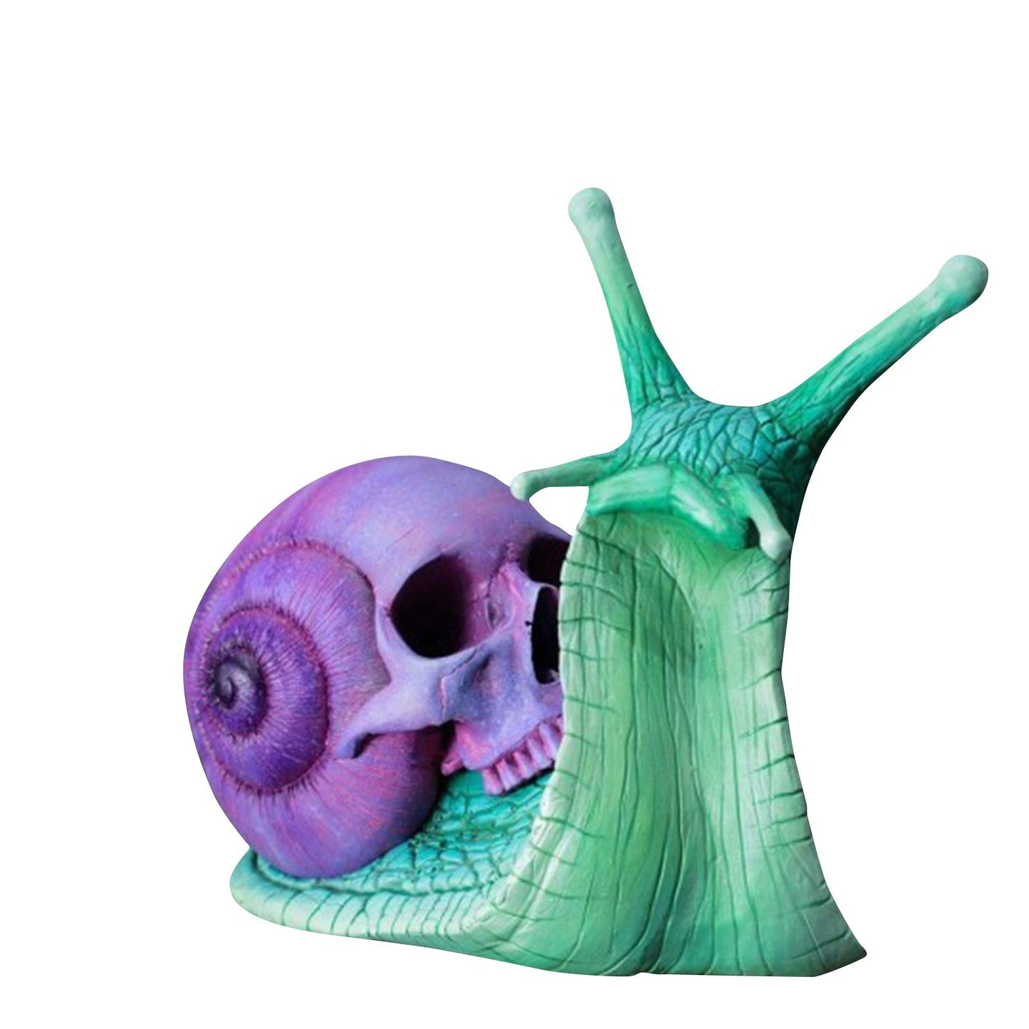 Escargot Crâne Sculpture Gothique Décoration Snigil Statue Patio Snigil Figur Artisanat Ourlet Décoration Tillbehör Kawaii rhum inredning.