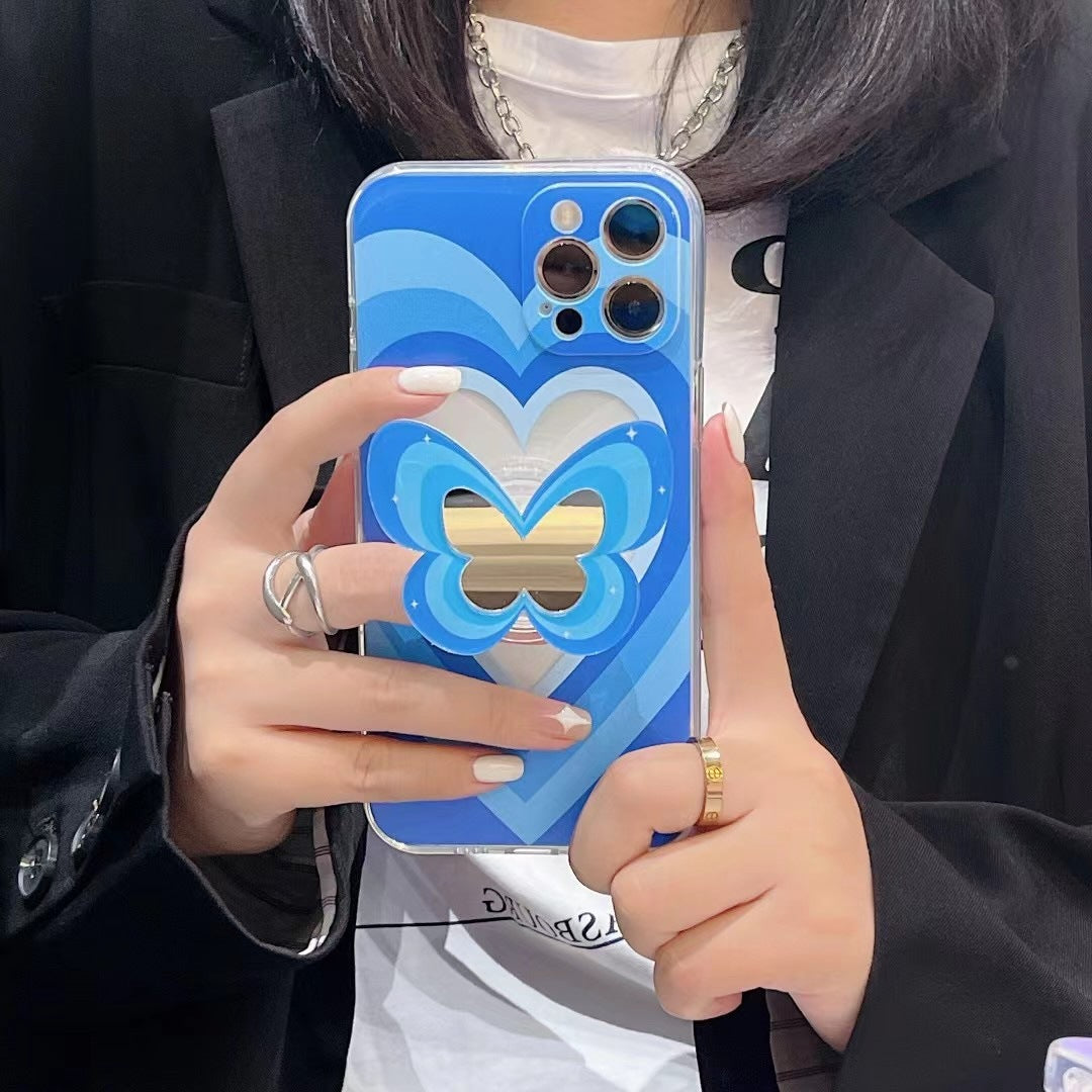 Color Butterfly Stand Silicone Phone Case - TPU Material