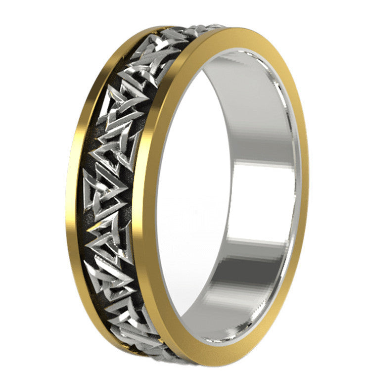Bague en argent avec nœud Viking pour homme, ensemble en Bronze