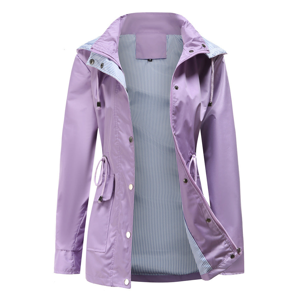 Trench-Coat à Capuche Amovible Femme Grandes Tailles