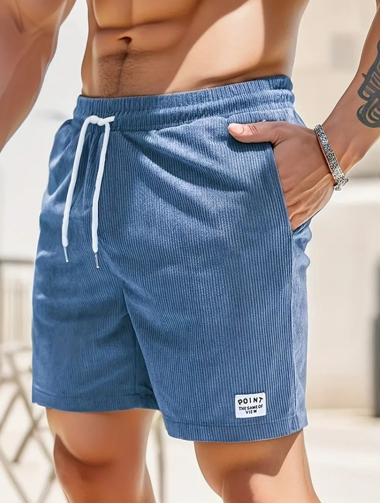 Shorts med snörning Sommarmanchester Sportkorta byxor Herrkläder