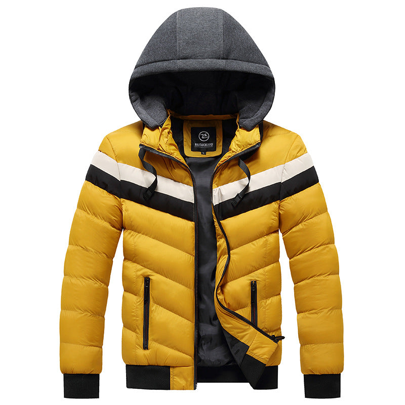 Män Vinter Casual Plus Size Huvjacka