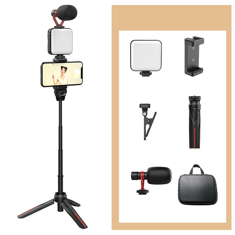 Mobile Phone Live Selfie Stick Fill Light Tripod - Complete Kit