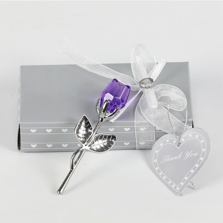 Cristal Métal Rose Saint Valentin Petit Cadeau Mariage