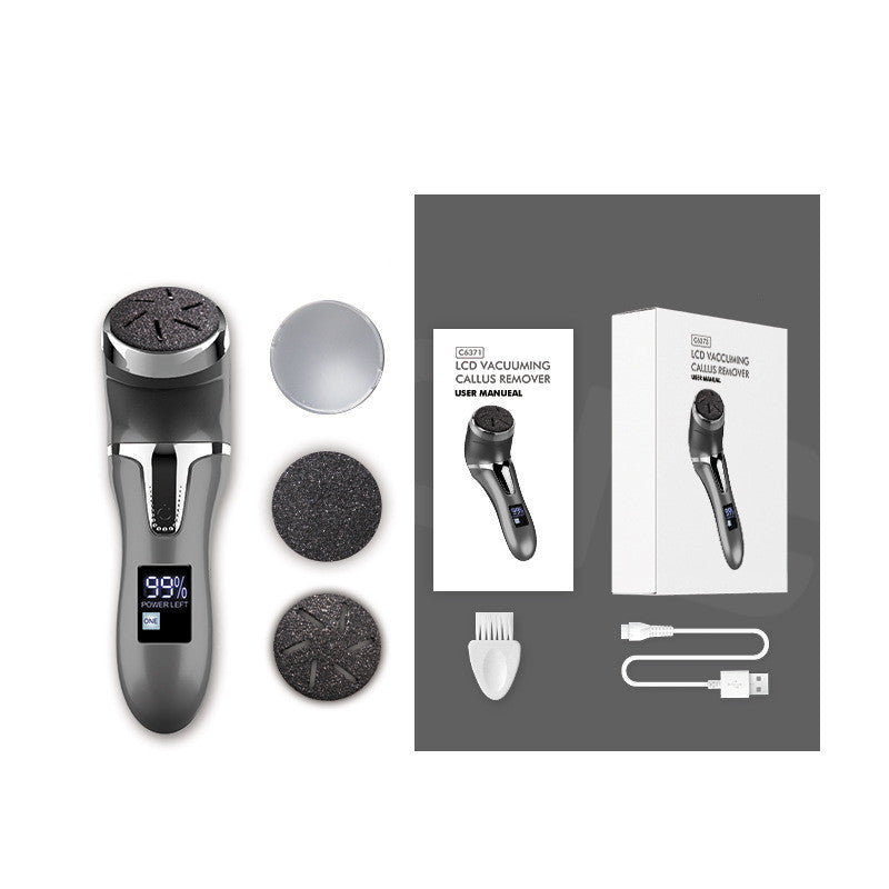 LCD digital display Elektrisk dammsugare fotskrubber peeling pedikyr enhet