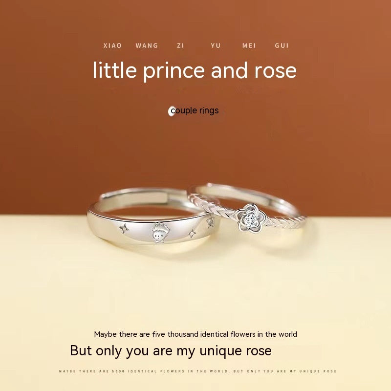 Lille prinsen och rosen parring herr och kvinnor värdshus specialintresse design mode parringar