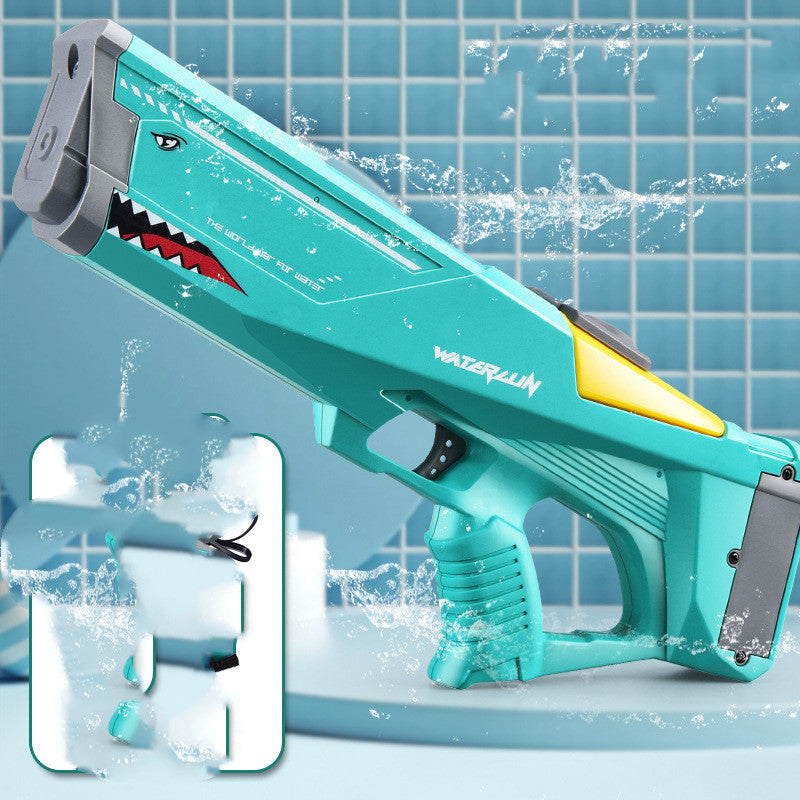 Pistolet à eau électrique automatique, jouets requin haute pression, jouet de plage d'été en plein air, jouet de combat aquatique pour enfants et adultes, fête en piscine