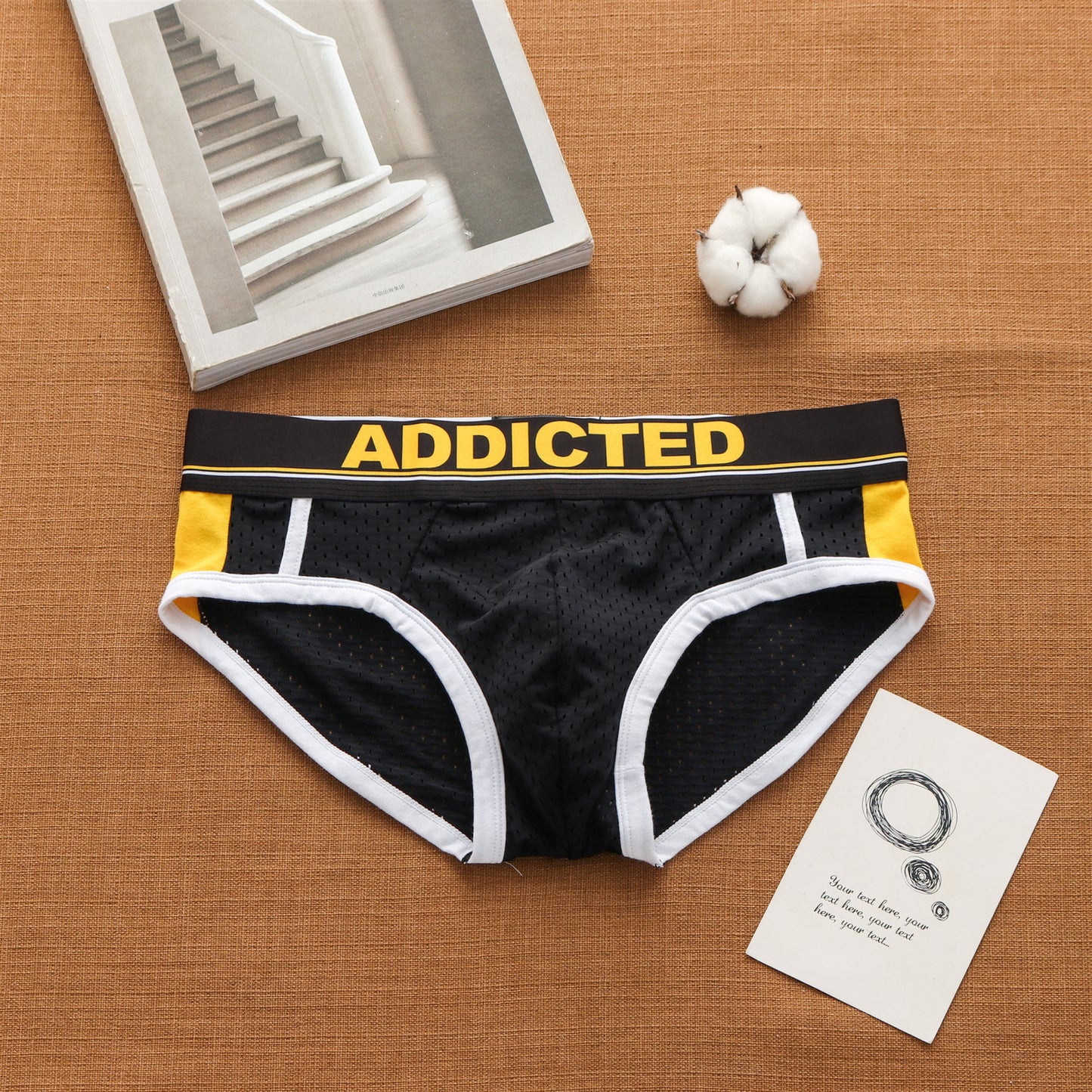 Herr Sexiga Låg Midja Andningsbara Issidens Mesh Bekväma Mode Trendiga Briefs Herr