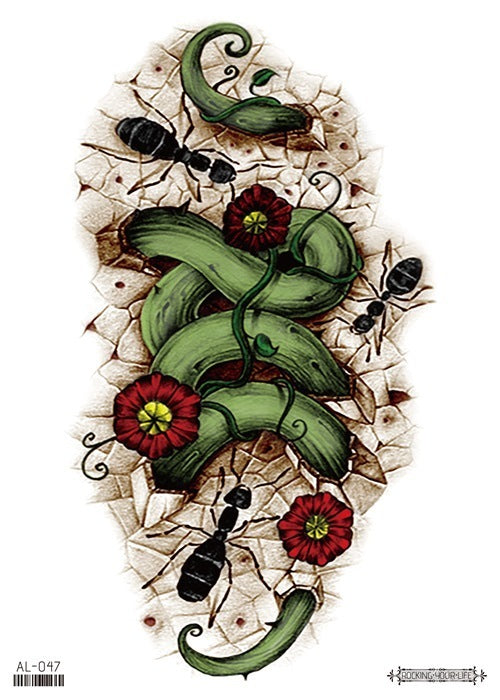 Waterproof Temporary Robotic Tattoo Stickers Fox Freak Peony Old School Louts Flower Flash Tattoos Female Body Art Fake Tatoo Men