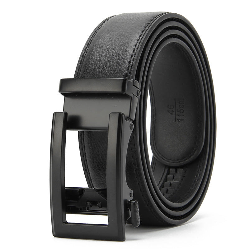 Men's Two-Layer Cowhide Leather Automatic Buckle Business Casual Belt - Superior Construction