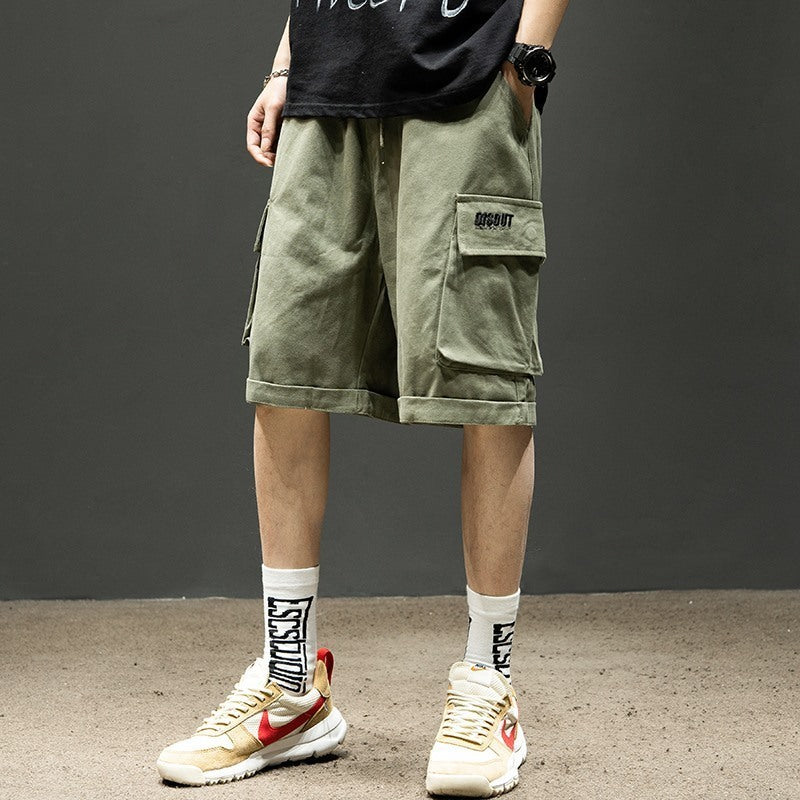 Cargo Shorts Med Fickor Herr Sommarbyxor
