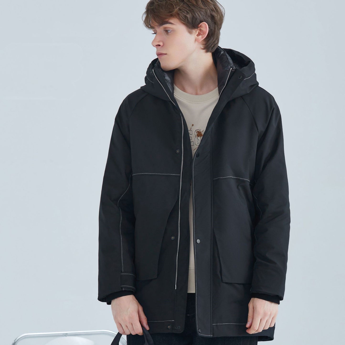 Veste d'hiver en duvet de canard blanc pour hommes, veste de qualité à la mode