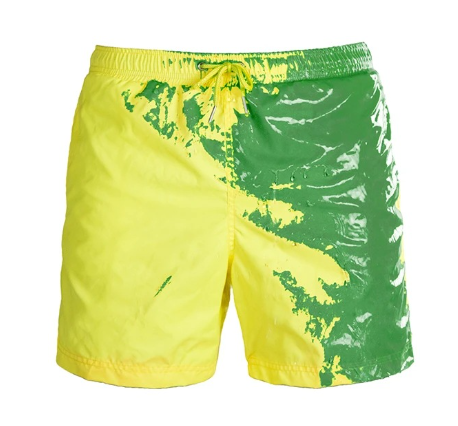 Short de plage à couleur changeante magique, maillot de bain d'été pour hommes, maillot de bain à séchage rapide, pantalon de plage