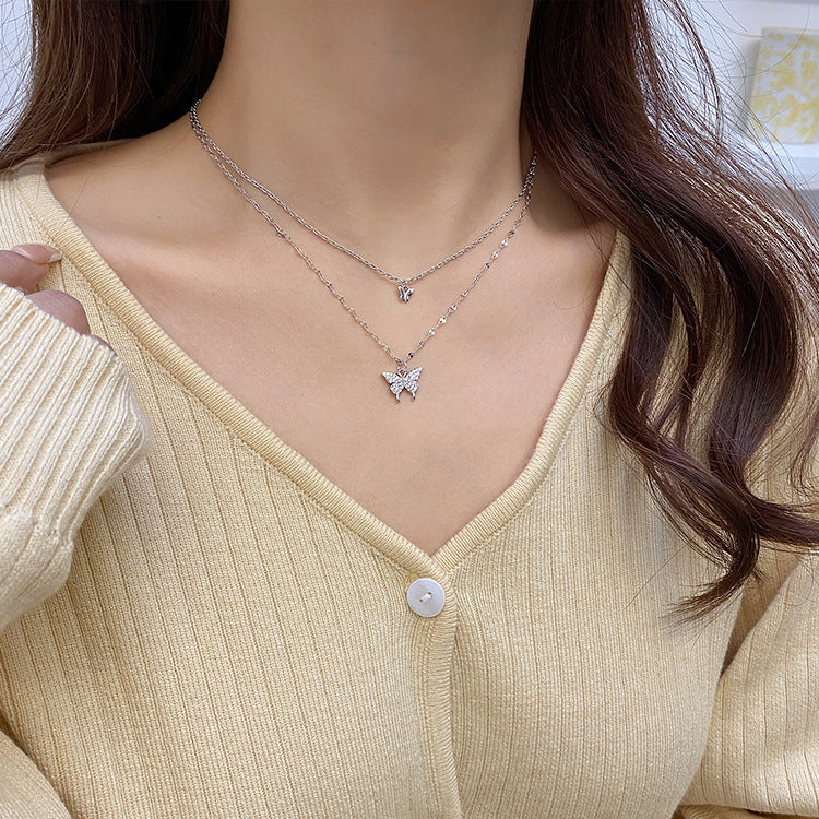 Färg gnistrande nyckelbenskedja Choker halsband för kvinnor