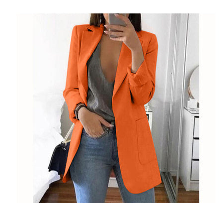 Lapel Slim Cardigan Temperament Blazer - Sophisticated Versatile High-Quality Comfortable Flattering Elegant