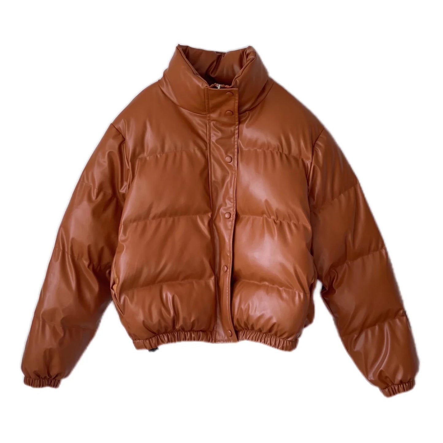 Veste en coton simili cuir