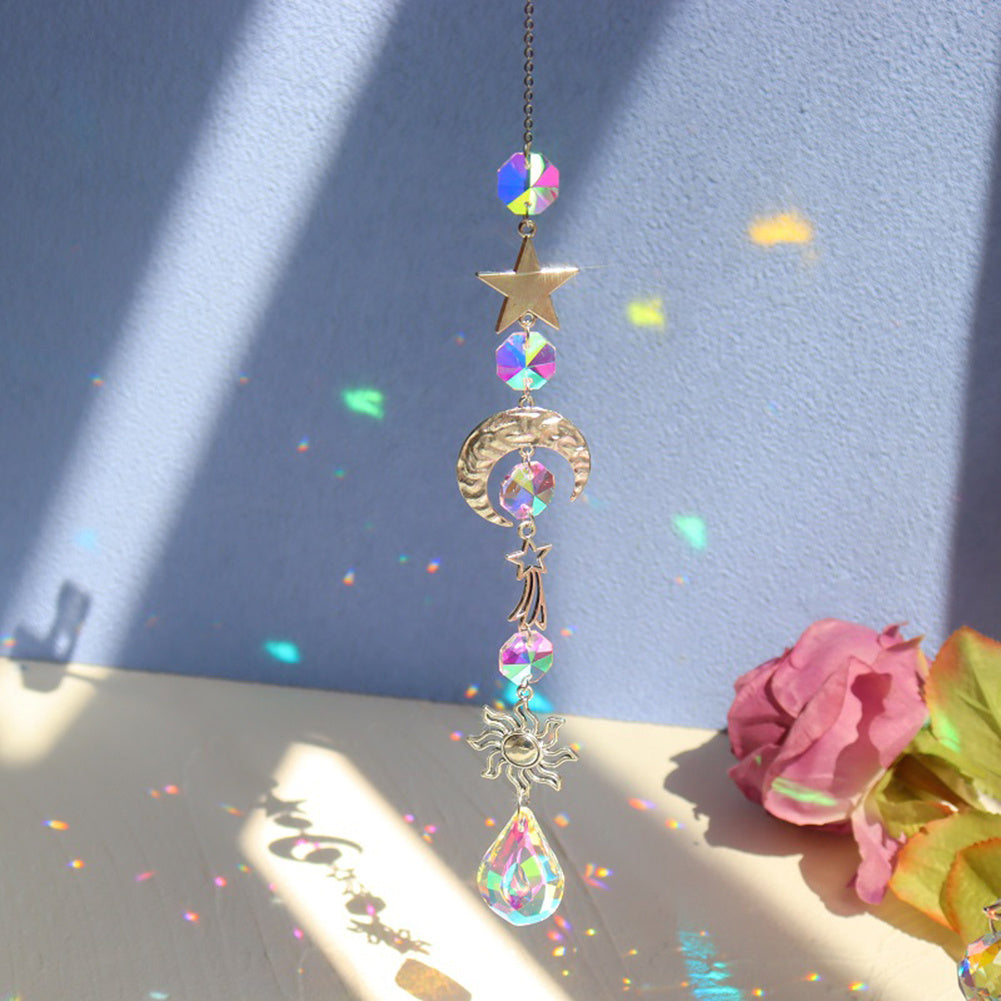 Summer Home Vacation - Suncatcher Crystal Sun and Moon Crystals Prism Rainbow