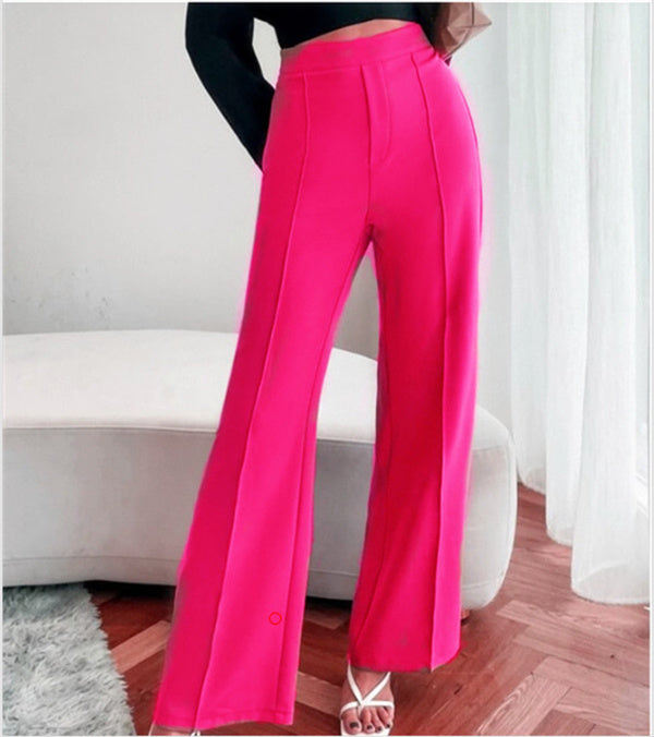 Loose Straight Pants Women High Waist Casual Trousers - Relaxed Elegance